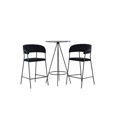 Bistro, Lui Rund matgrupp Svart, Svart, ⌀60