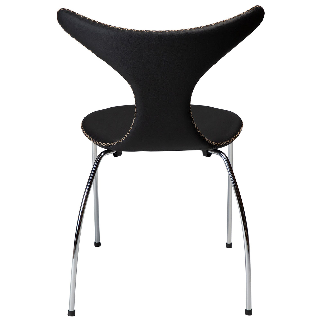 Dolphin Stol Black Leather, Chrome