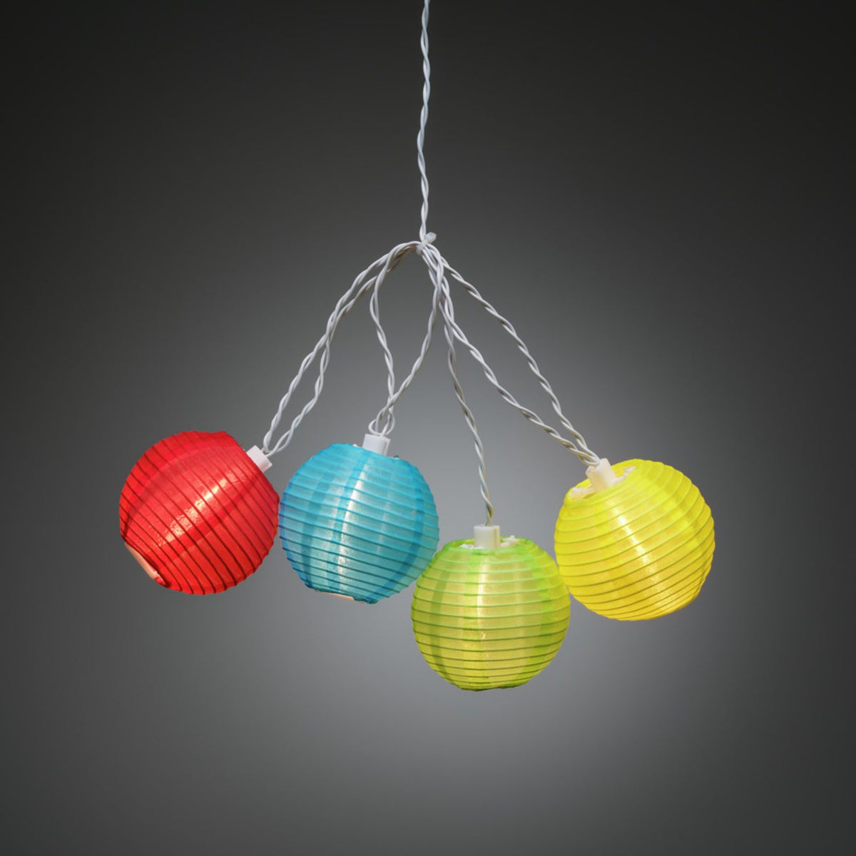 20 färg plastbollar varmvit LED vit kabel Ljusslinga Ute