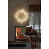 45 cm 40 varmvita LED Julkrans med Belysning Silver