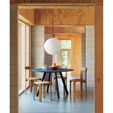 CPH 25 Ø140 × H74 cm Matbord Black – linoleum, massiv ek med vattenbaserad lack
