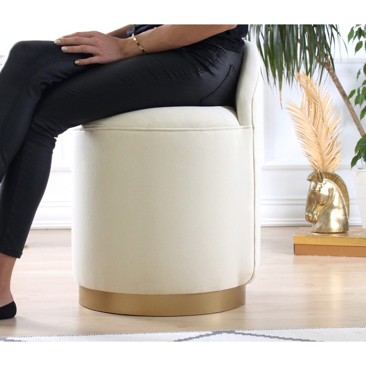 Lima (50 x 70 cm) Puff Creme