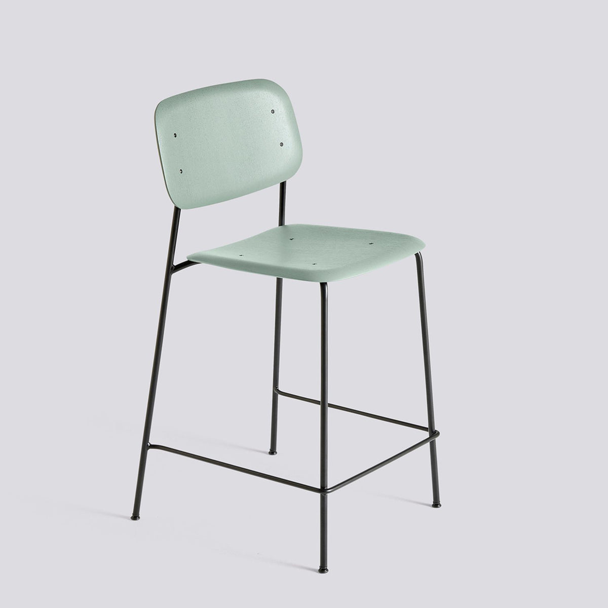 Soft Edge 90 65 cm Barpall Dusty green – ekfaner med vattenbaserad lack