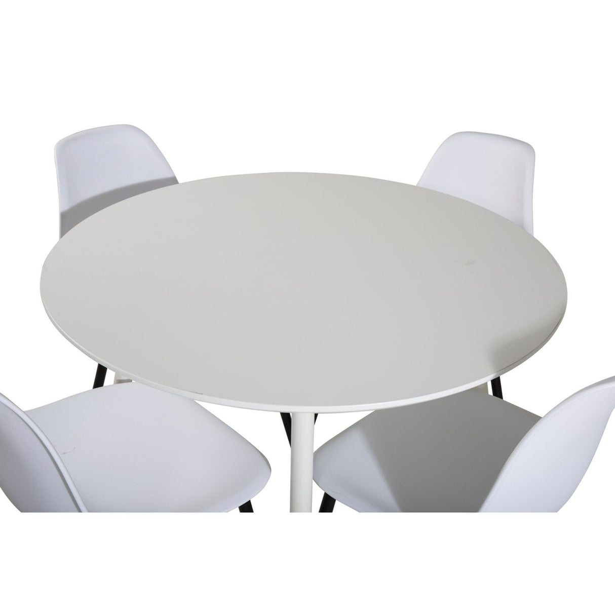 Plaza, Polar Rund matgrupp Svart,Vitt, Vit, ⌀100