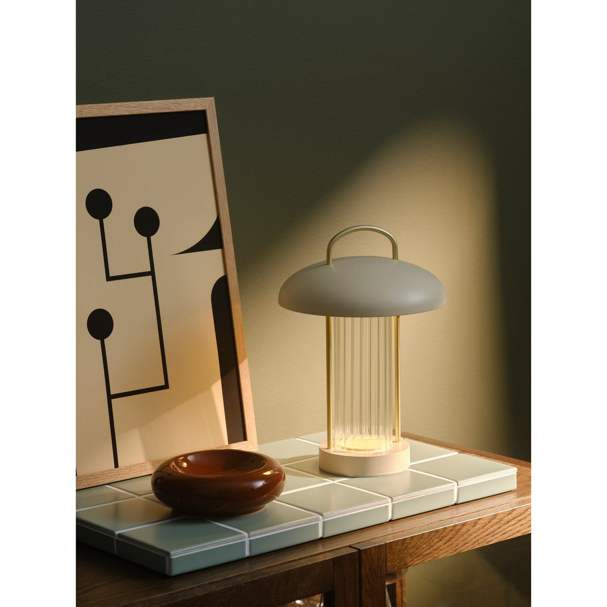 Mirano Uppladdningsbar Lampa Beige