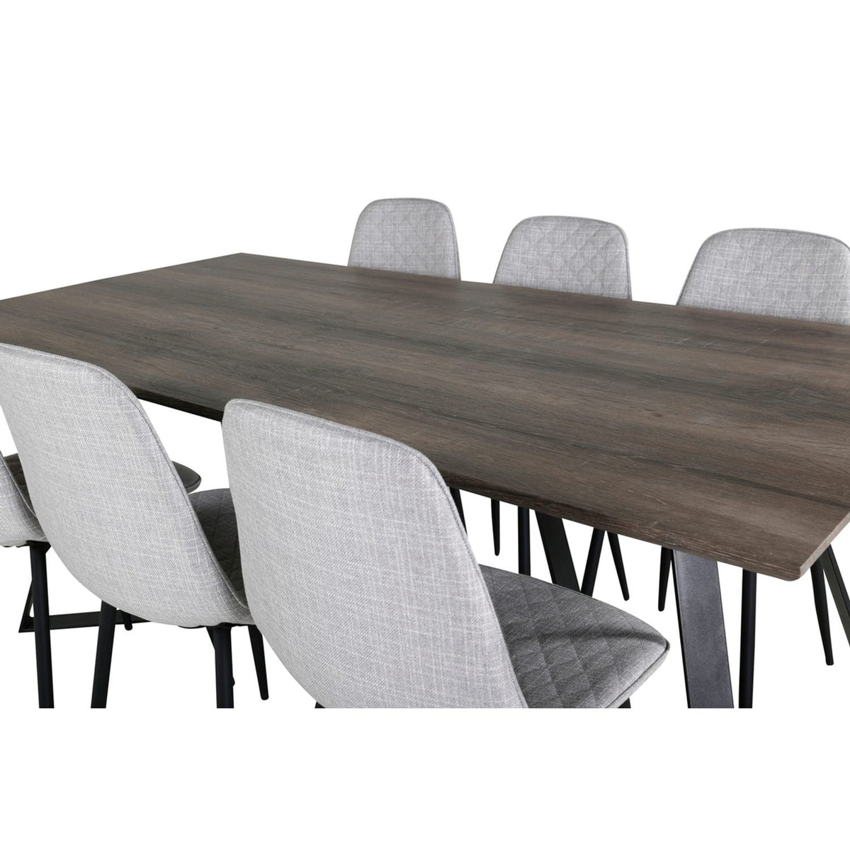 Marina, Polar Rektangulär matgrupp Svart,Grå, Svart,Grå, 180 x 90