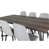 Marina, Polar Rektangulär matgrupp Svart,Grå, Svart,Grå, 180 x 90