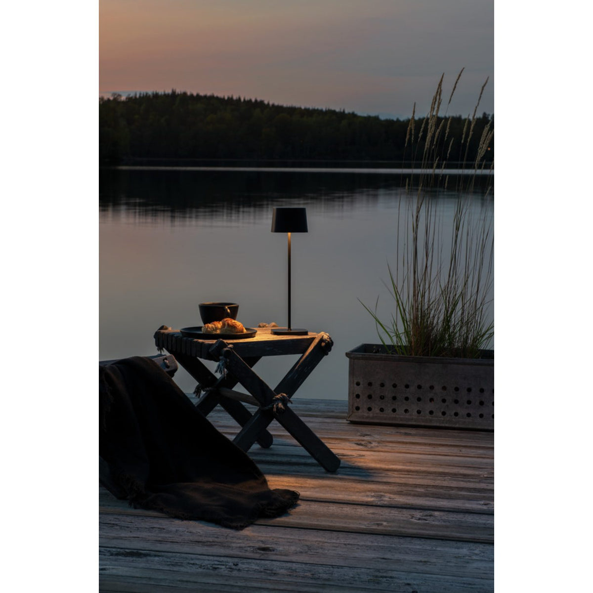 Capri bordslampa USB Bordslampa Ute/Inne Svart