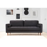 Rom (215 x 90 x 70 cm) 3-sitssoffa Svart ek