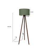 Surabaya (20 x 120 x 6 cm) Golvlampa Grön