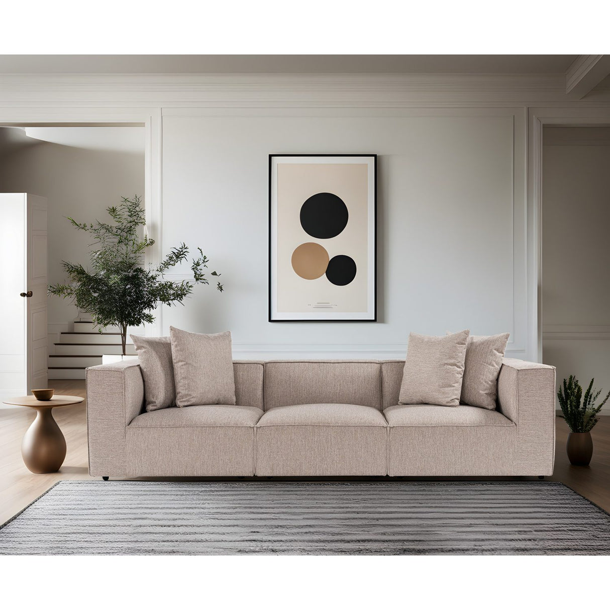 Samarkand 3 (270 x 65 x 95 cm) 3-sitssoffa Sandbeige