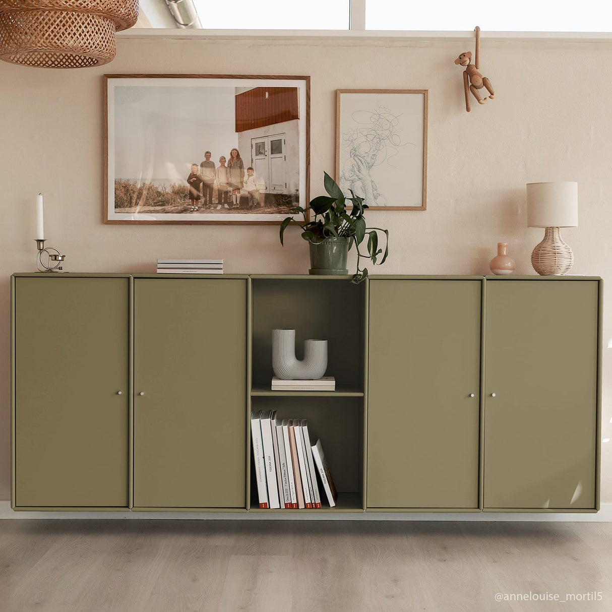 Savannah Quadrant-skänk Oliv