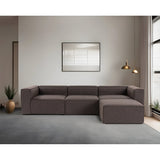 Fora (296 x 66 x 185 cm) Hörnsoffa Mörkbrun