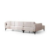 Belissimo (140-270 x 95 x 67 cm) Hörnsoffa Offwhite, Vänster