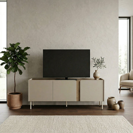 Lucile (140 x 53,9 x 35,5 cm) TV-bänk Sandsten Natur ek