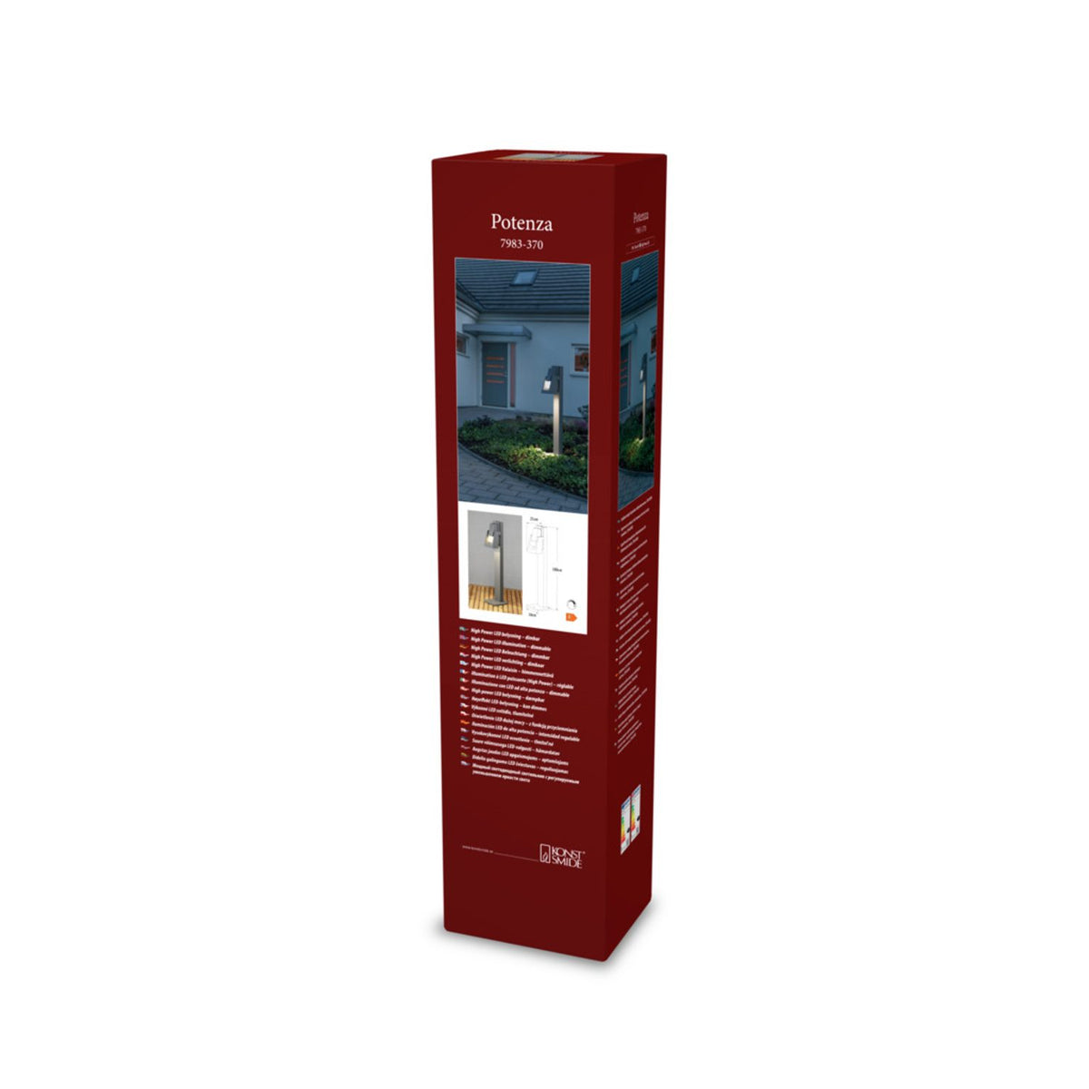 Potenza 100 cm Pollare Mörkgrå, HP-LED