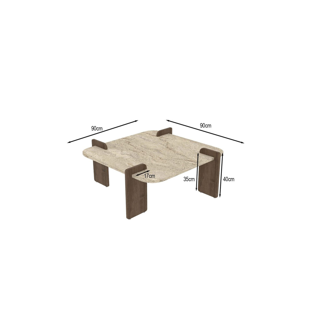 Aspec Soffbord Travertine
