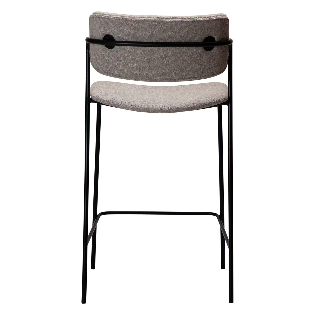 Zed Barstol Cashmere bouclé, Black Metal