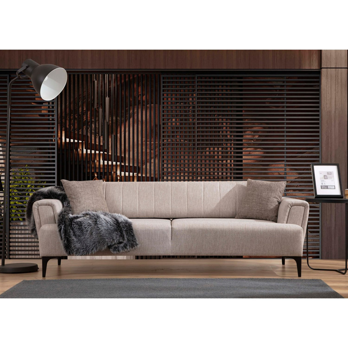 Jakarta (230 x 95 x 77 cm) 3-sits bäddsoffa Beige