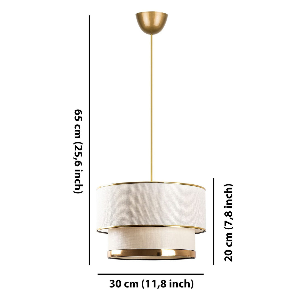 Cake (H 65 cm) Creme guld Ljuskrona