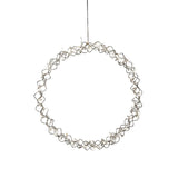 Dekoration 45 cm 40 varmvita LED Julkrans med Belysning Silver