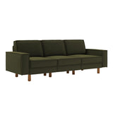 Tucson Extra (238 x 89 x 87 cm) 3-sitssoffa Olivgrön valnöt