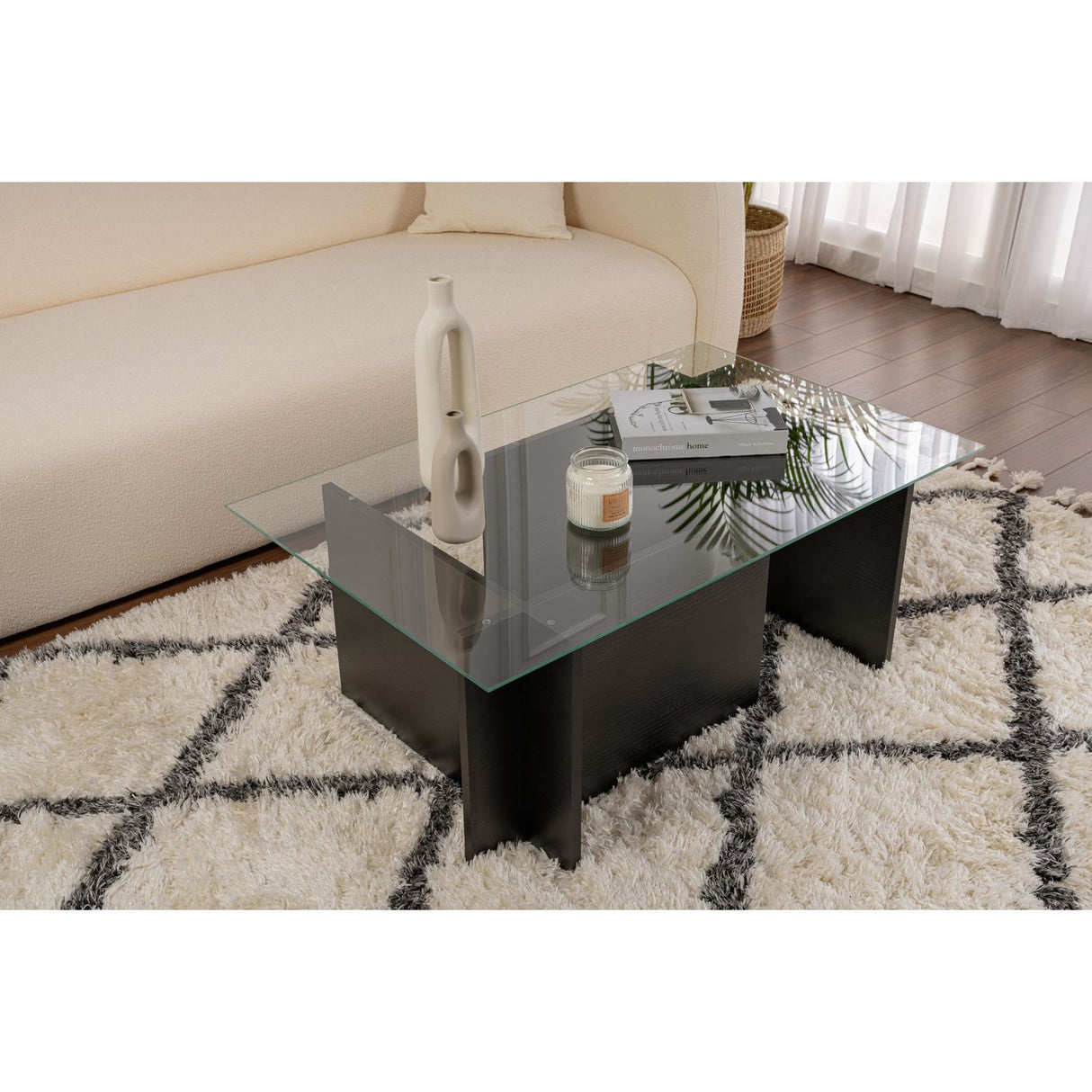 Paola Soffbord Wood Black
