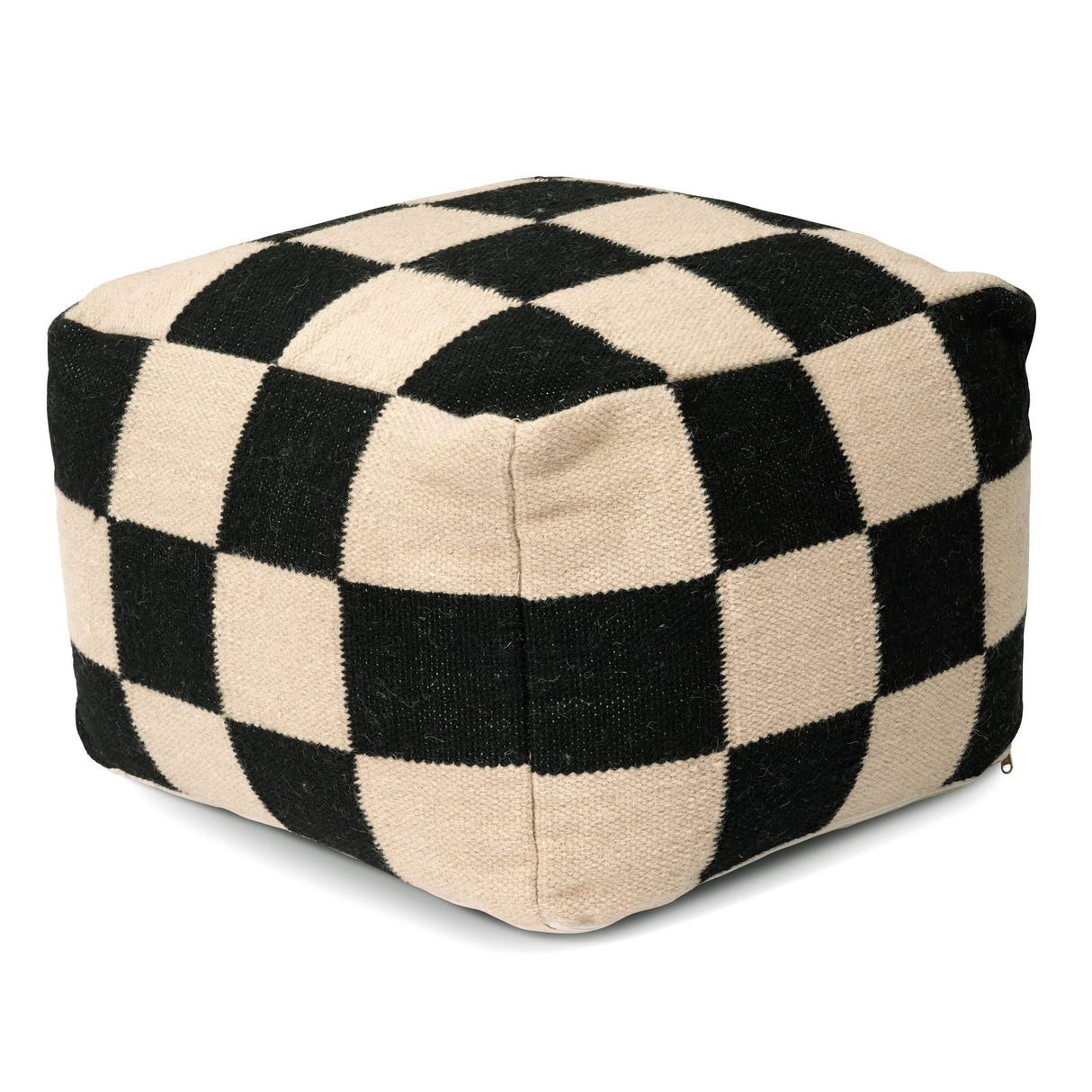 Square Puff Svart/Natur