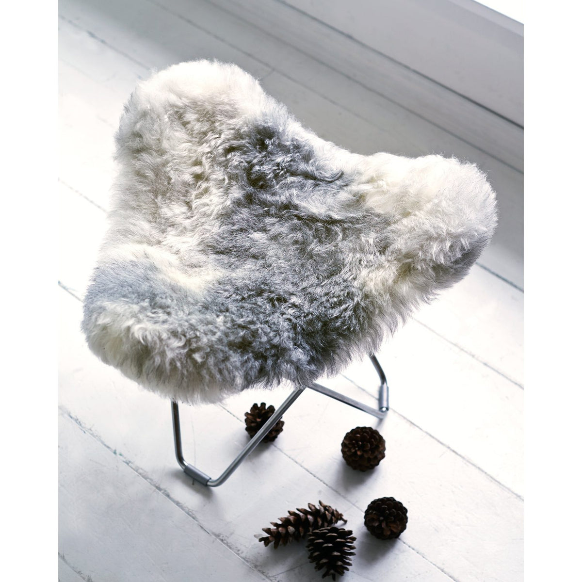 Iceland Flying Goose Fotpall Krom, Shorn White