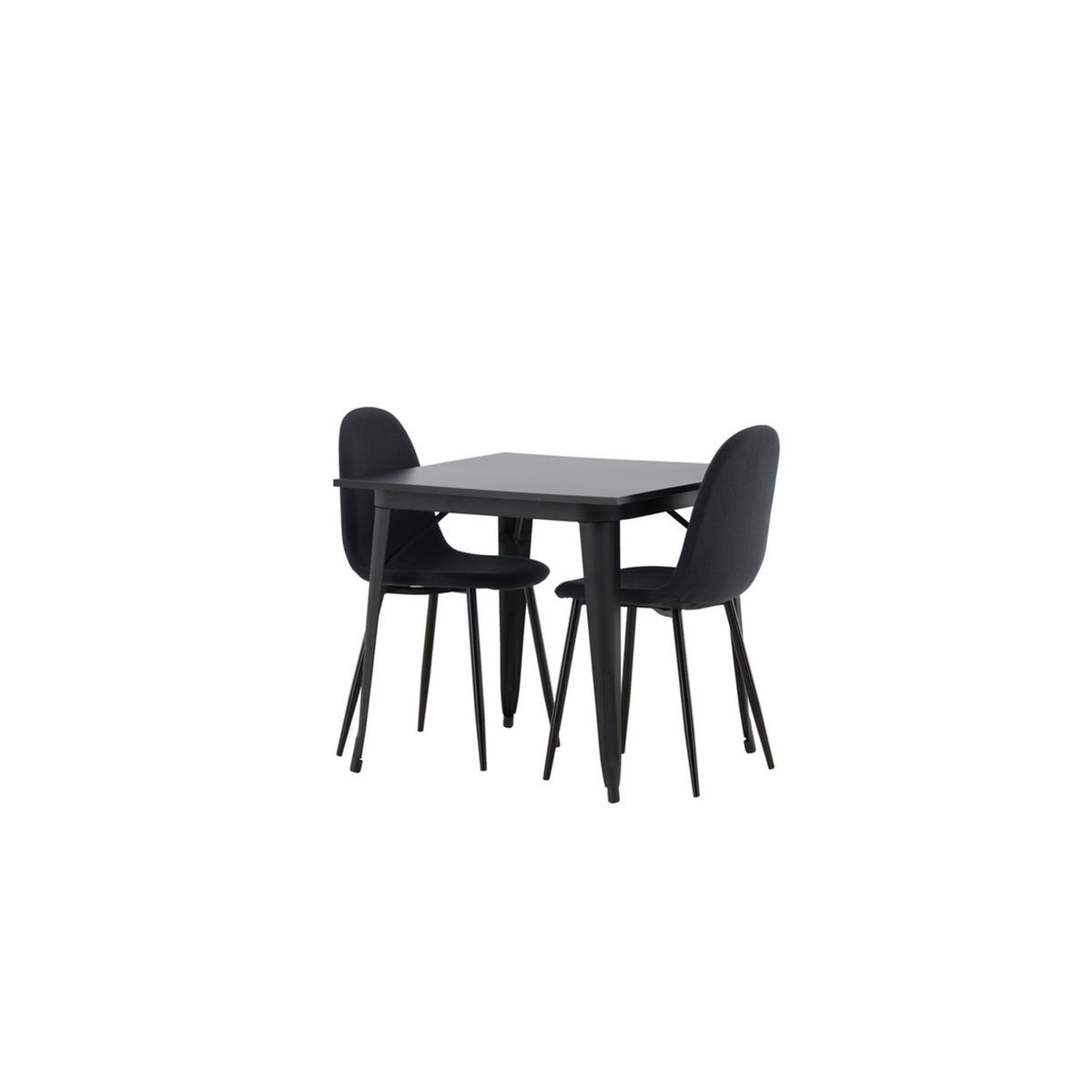 Tempe, Polar Rektangulär matgrupp Svart, Svart, 80 x 80