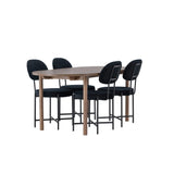 Andy, Stella Oval matgrupp Svart, Natur, 180 x 90