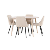 Flora, Night Runt matgrupp Beige, Svart, Vitlasyr, ⌀120