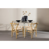 Plaza, Alfons Rund matgrupp Natur, Beige, ⌀120