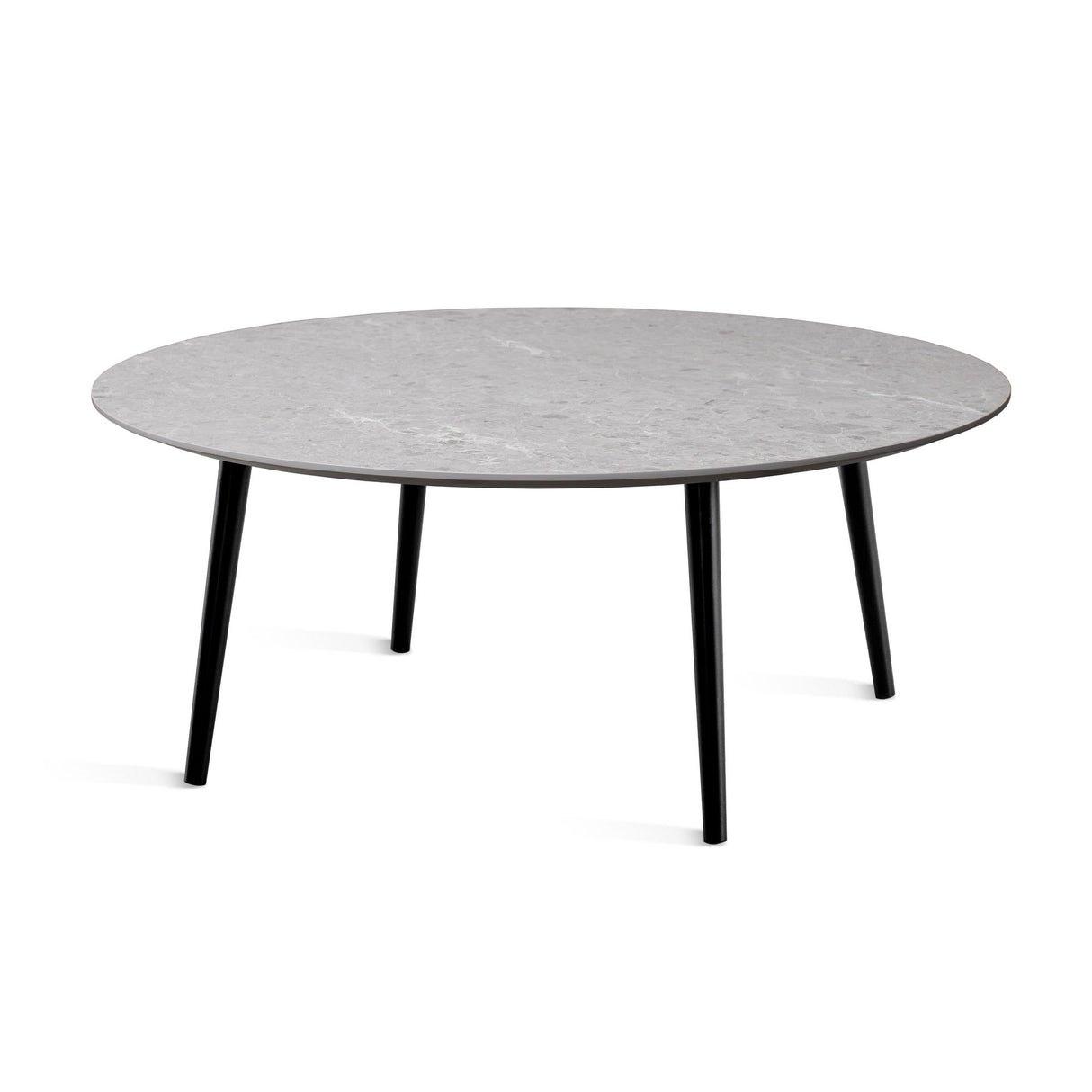 Miles Soffbord Ø 110 cm Sandstenslaminat, Fyra träben