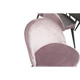 Gold, Velvet Rektangulär matgrupp Svart,Dammig rosa, Svart, 180 x 85