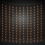 Gardin Droppar LED Ljusslinga Ute 200x200 cm, Amber