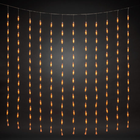 Gardin Droppar LED Ljusslinga Ute 200x200 cm, Amber