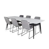 Polar, Muce Rektangulär matgrupp Svart,Grå, Svart, Vit, 240 x 100