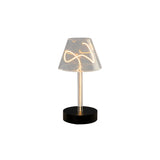 Edison bordslampa USB Bordslampa Ute/Inne Svart/Transparent