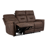 Johan 3-Sits Reclinersoffa Elektrisk Brun