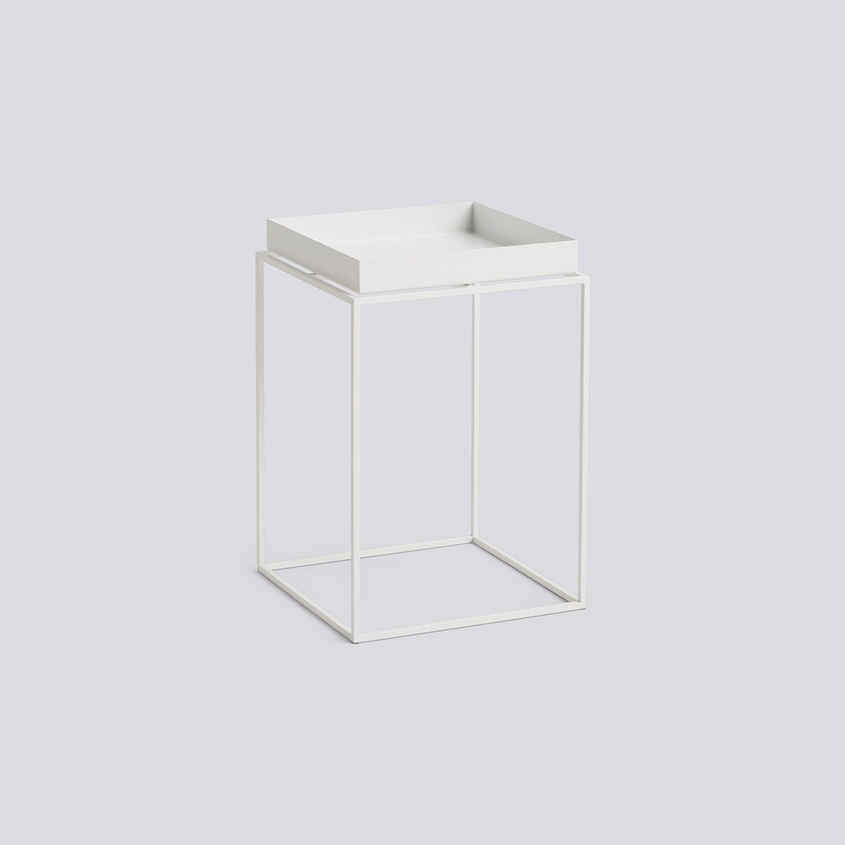 Tray Table L30 × B30 × H44 cm Brickbord White, White – pulverlackerat stål