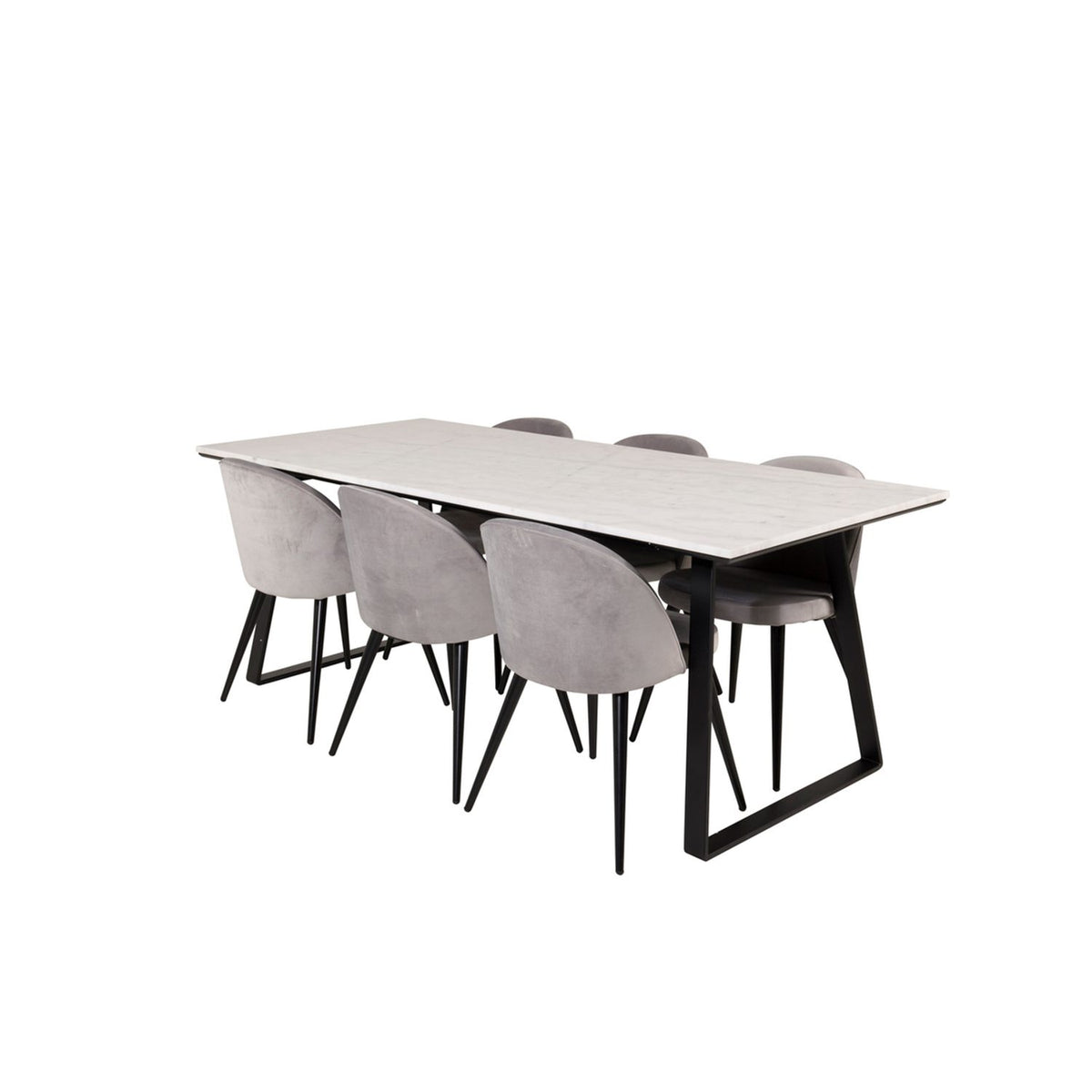 Estelle, Velvet Rektangulär matgrupp