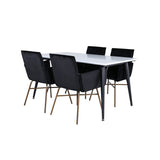 Jimmy, Petra Rektangulär matgrupp Svart,Koppar, Svart,Vitt, 150 x 90