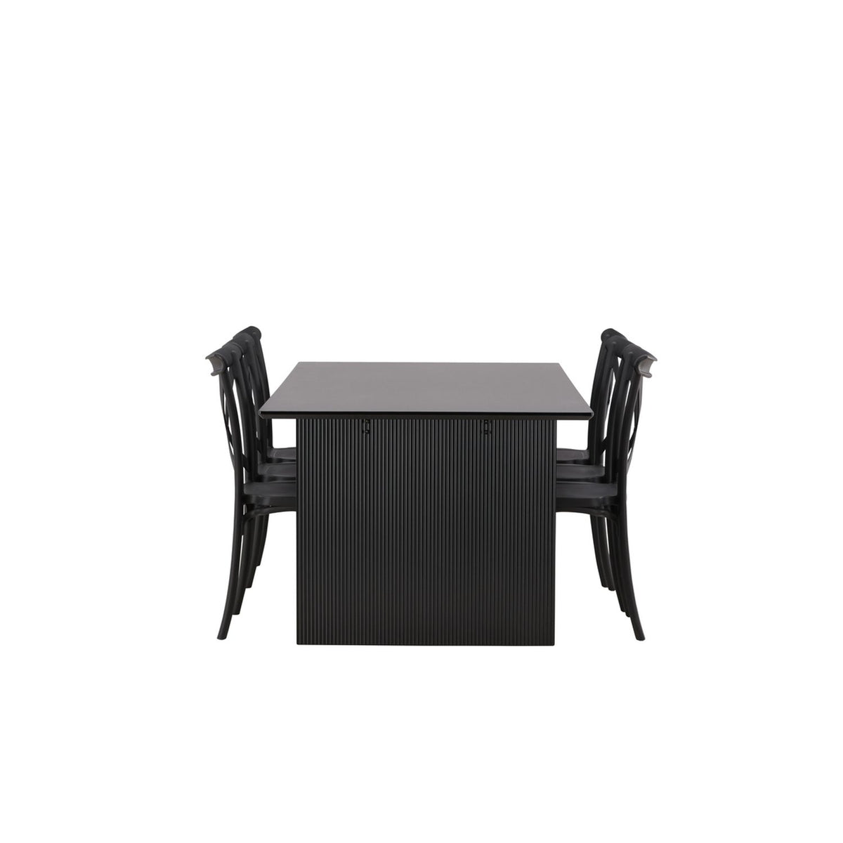 Vail, Crosett Rektangulär matgrupp Svart, Svart, 200 x 100