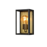 Carpi E27 Vägglampa Ute Svart/Mässing, Medium (18 cm)