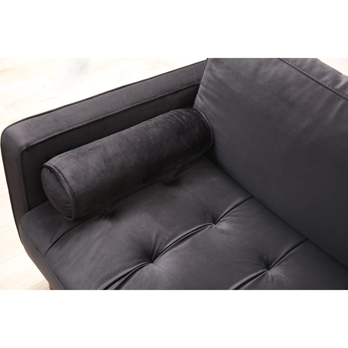 Rom (215 x 90 x 70 cm) 3-sitssoffa Svart ek