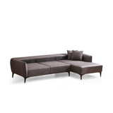 Gaborone (270-140 x 95 x 67 cm) Hörnsoffa Mörkgrå, Höger
