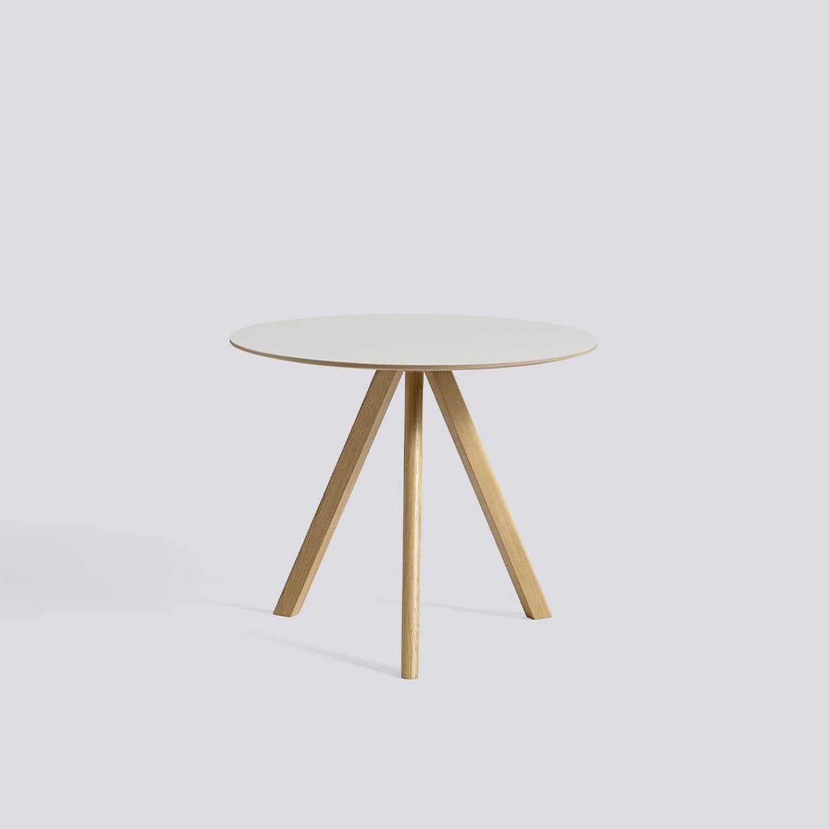 CPH 20 Ø90 × H73 cm Matbord Off-white – linoleum, massiv ek med vattenbaserad lack