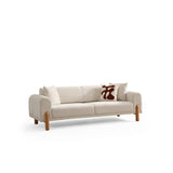 Accra 3-sits (228 x 88 x 75 cm) Creme 3-sits bäddsoffa