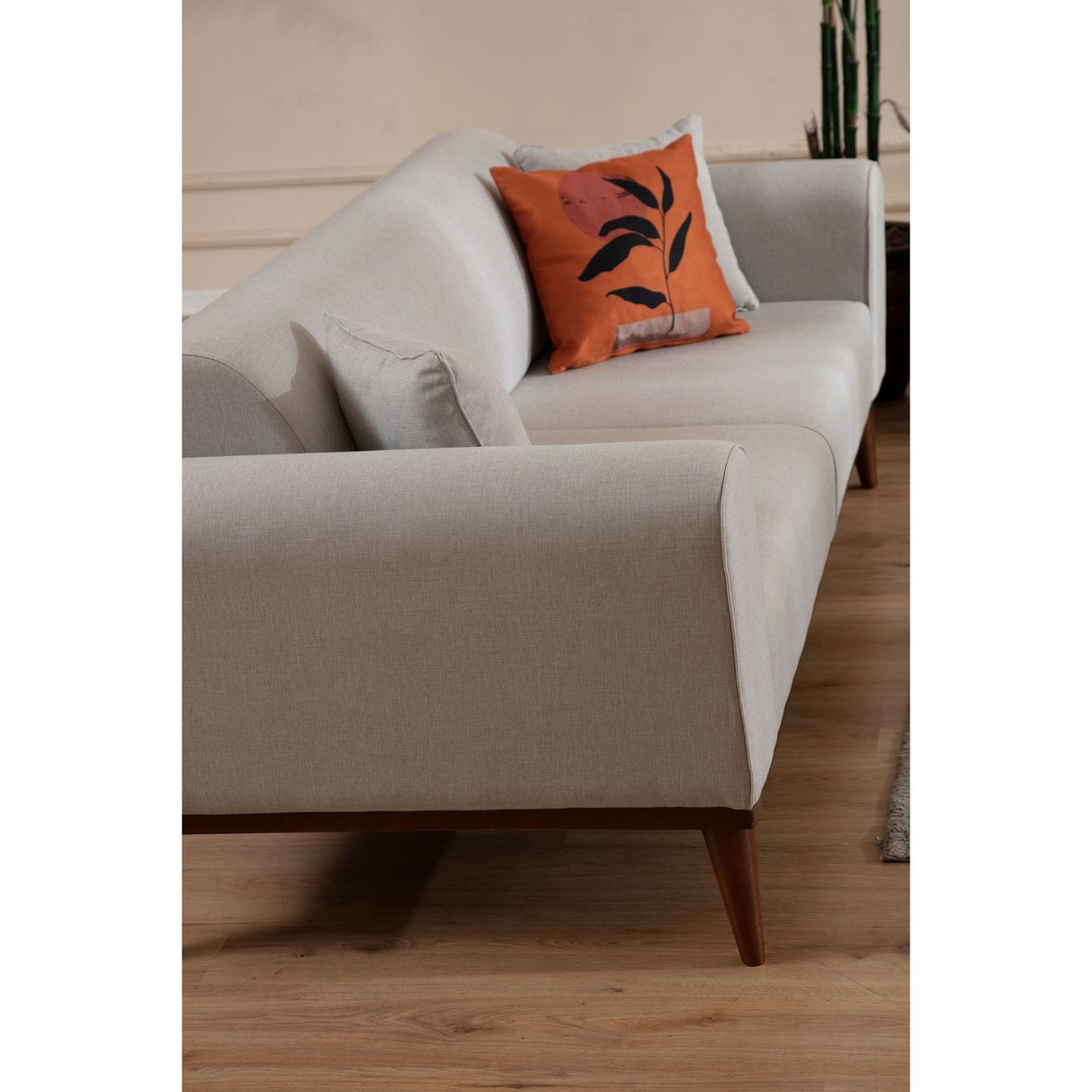 Astana 3-sits (222 x 90 x 80 cm) 3-sits bäddsoffa Creme